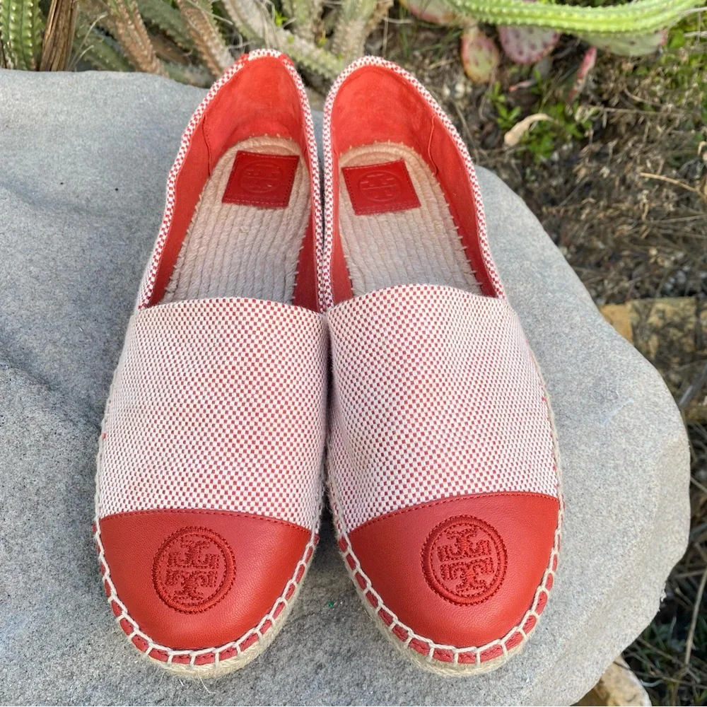 Tory Burch Red Espadrille Slip-Ons NWOB